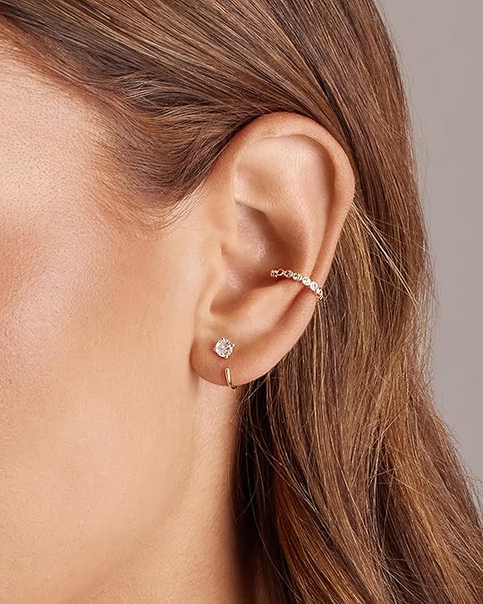 Spark Tip Hoop Earrings | Gold