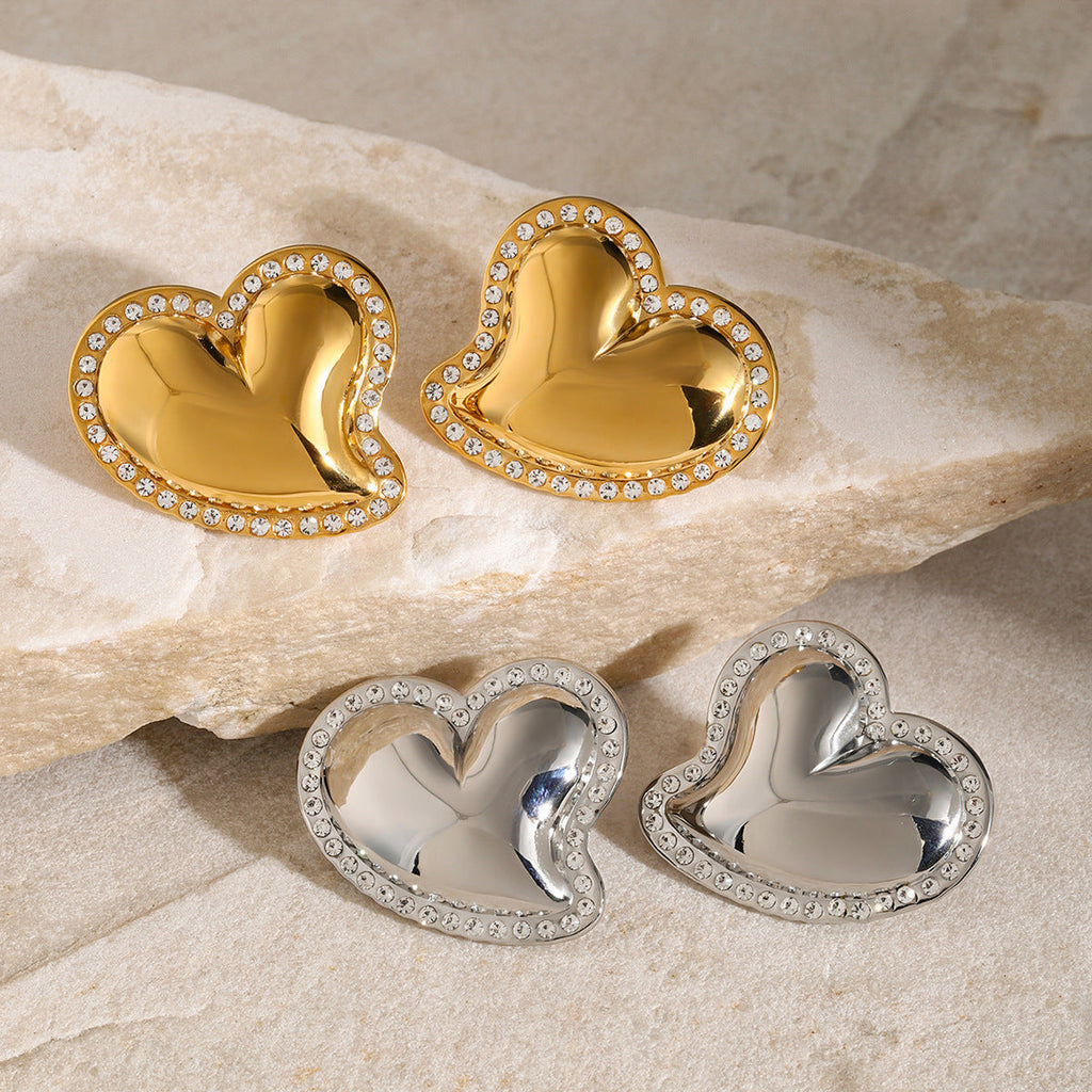 Holly Heart Earrings