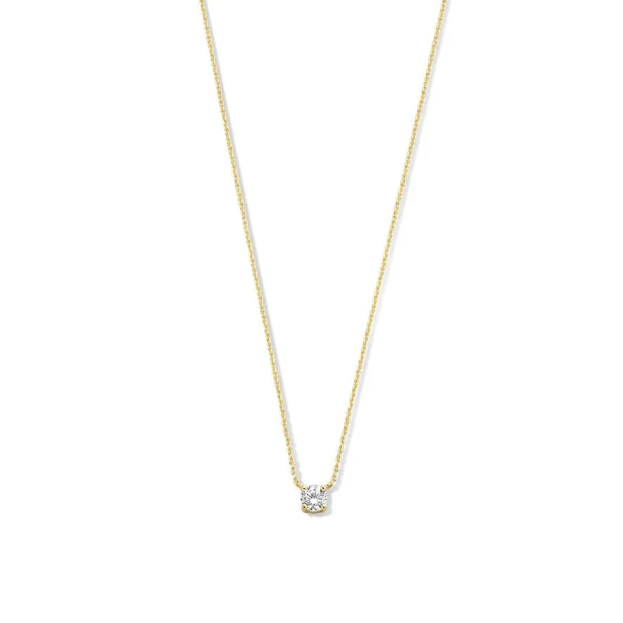 Cléa Moissanite Stone Necklace | Gold